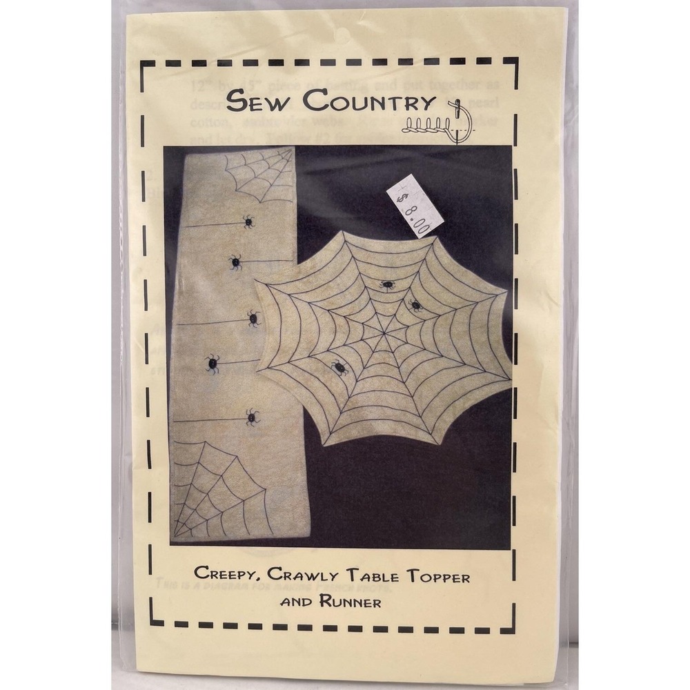 Sew Country Creepy, Crawly Table Topper (25"x25") And Runner (12"x44") 2010